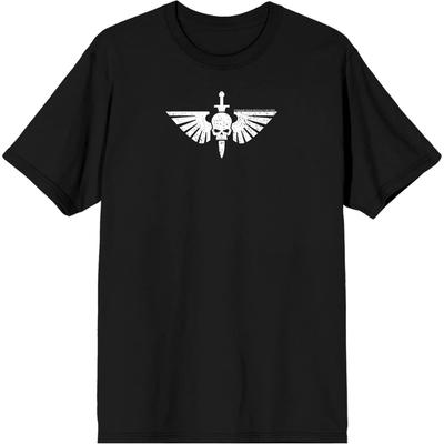 Warhammer 40000 Know No Fear Voor- en Achterkant Zwart Grafisch T-shirt voor Mannen