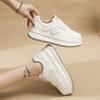 Stepping On Shit Leather Little White Shoes Women's 2025 Spring New Versatile Platform Sports Board Shoes Non-slip Waterproof Sports Shoes