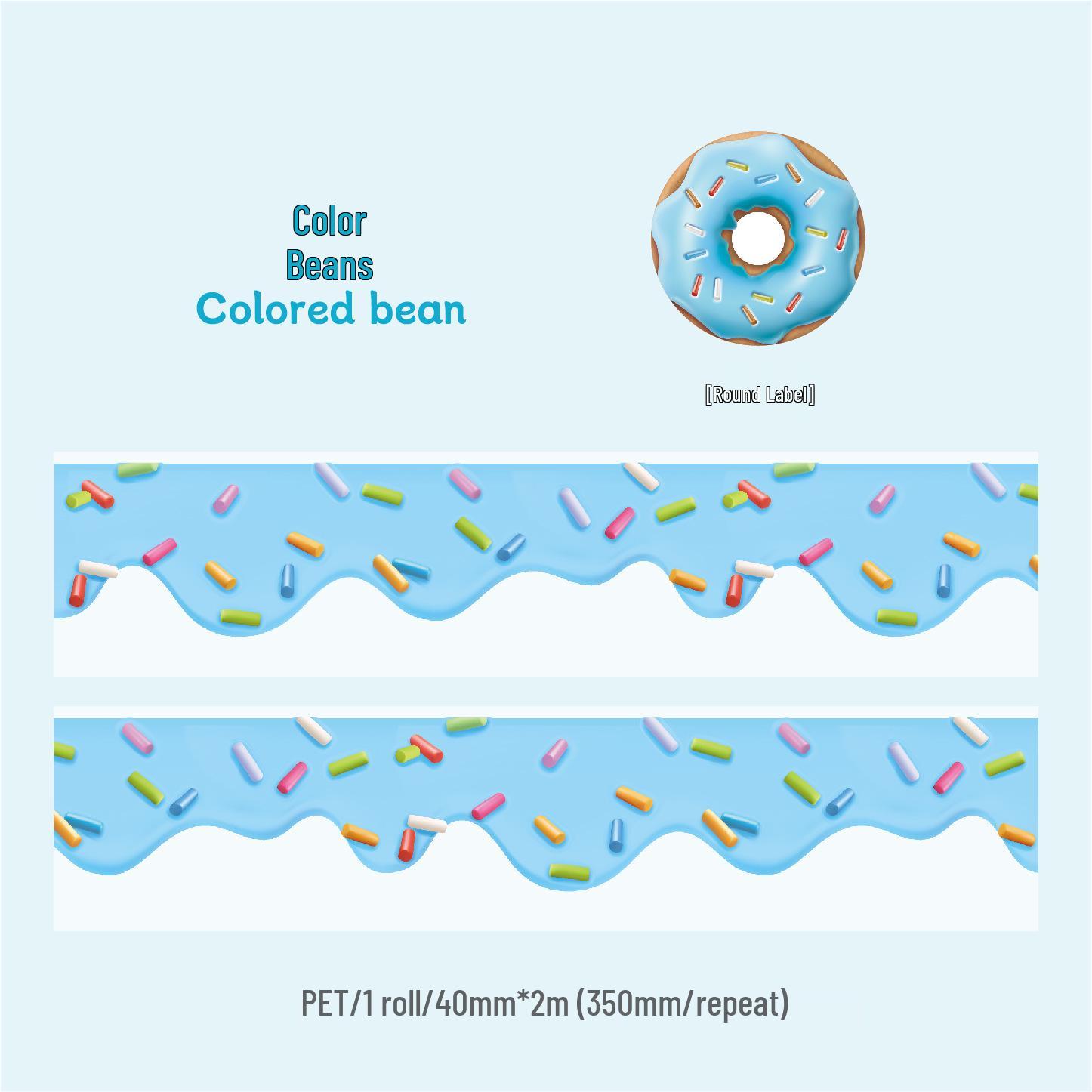 Retro Snack-Themed Decorative PET Tape: Cream Series, 6 Styles