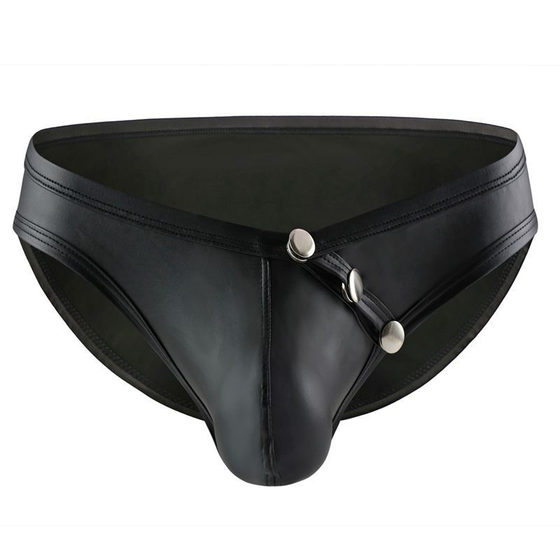 Sexy Mens Other Underwear Brief Men Cheap Gay Black Pu Leather Sex Jockstrap
