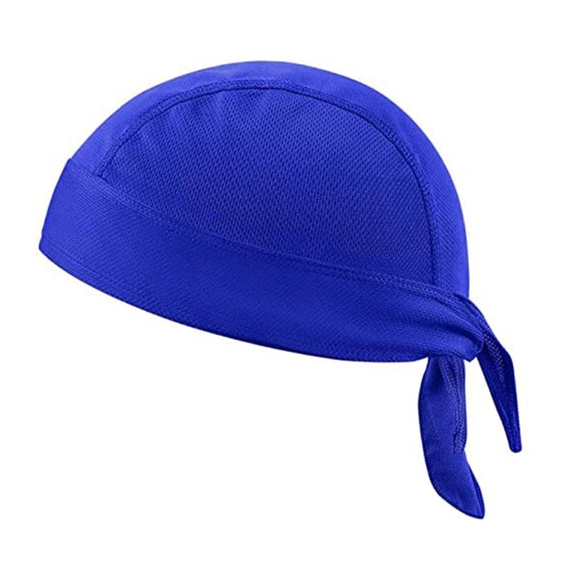 

Breathable Bandana Hats Head Scarf Hat Daily Headwear For Cycling Under Helmets синий