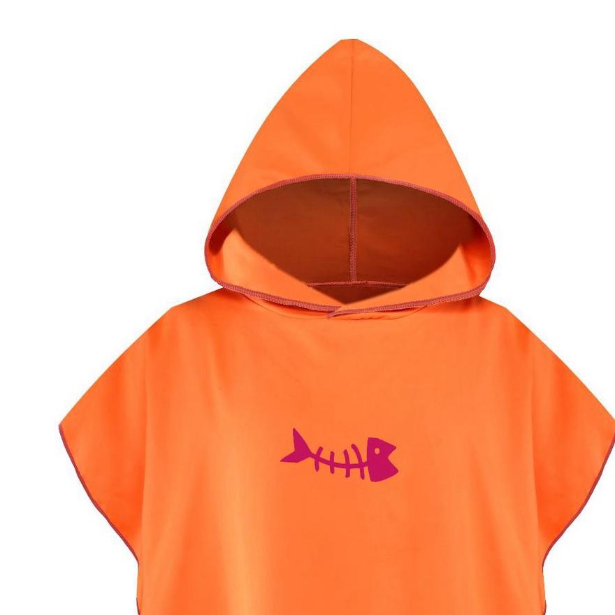 

Пончо для серфинга, сменное полотенце с капюшоном, пляжное одеяло из микрофибры, банное полотенце, полотенце для купания, гидрокостюм, пляжное пончо One Size оранжевый