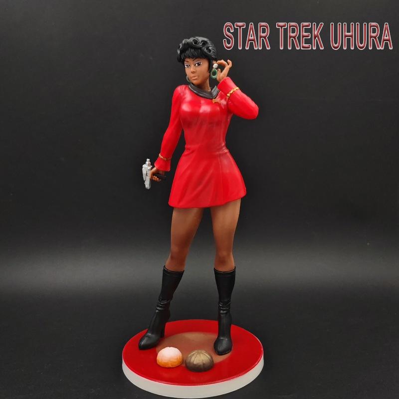 22Cm Star Trek Uhura Pvc Standing Posture Handsome Girl Anime Figure Model Statue Desktop Ornaments Decoration Surprise Toys