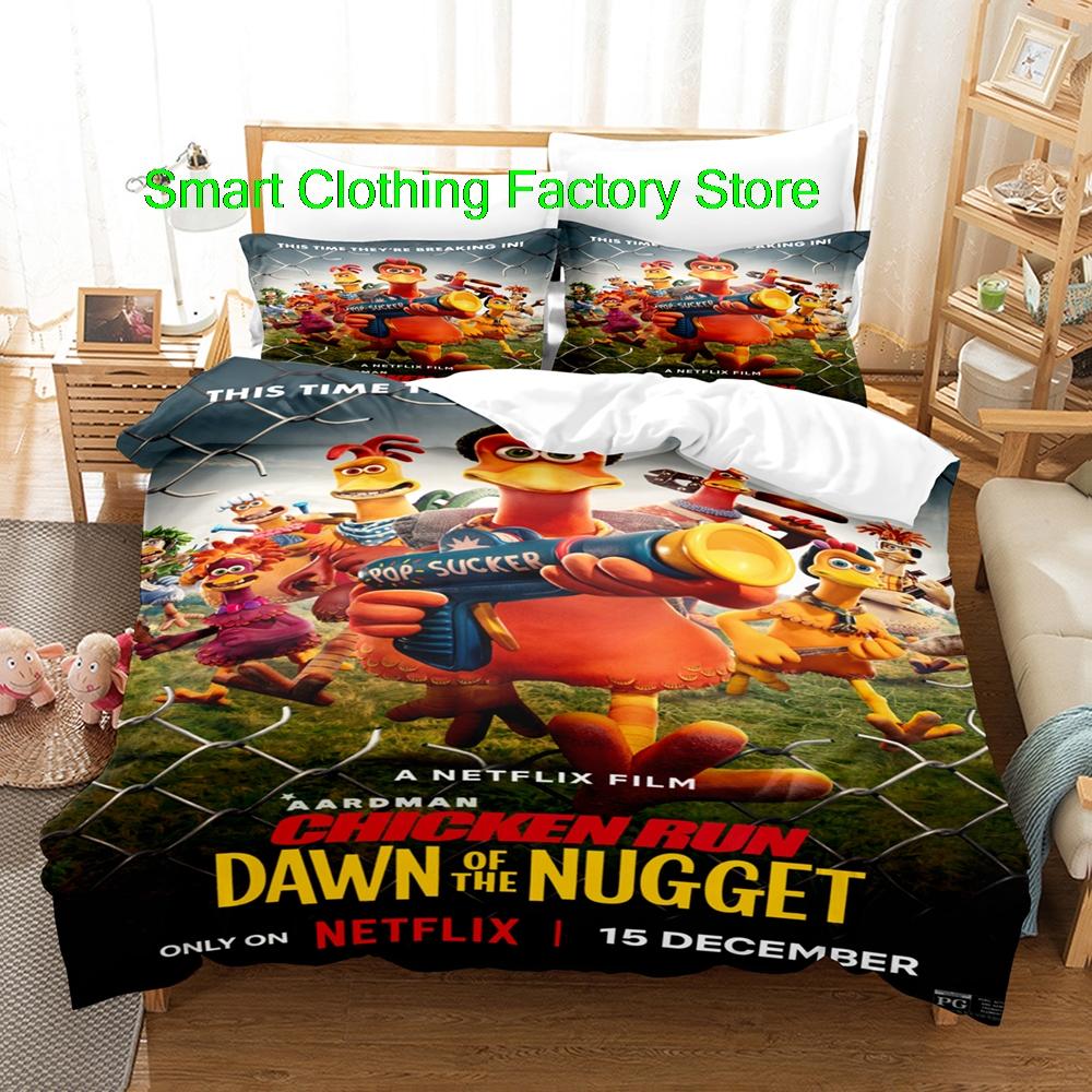 Chicken Run Bedding Set Single Twin Full Queen King Size Bed Set Teenagers Bedroom Duvetcover Sets Fashion Bed Sheet Set