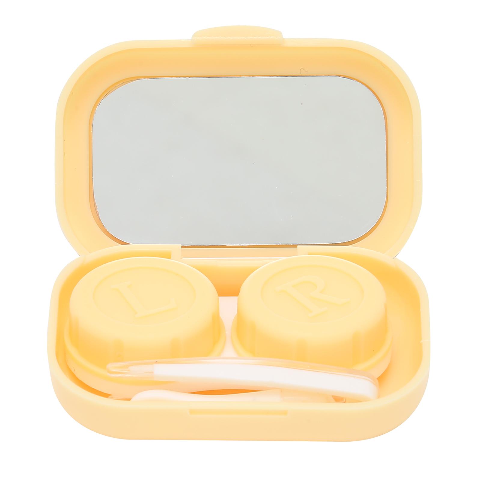 

Чехол для контактных линз, милый портативный контейнер для контактных линз, коробка для хранения, набор для хранения Yellow