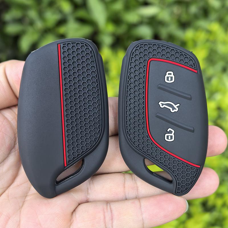 Nueva Funda de Silicona para Llave de Coche con 3 Botones, Llavero para Mg 4 Mg4 Ev Mg Hs Gt Zs Ev Zx Mg5 Mg6 Para Roewe Rx3 Rx5 Rx8 Erx5 I6 I5