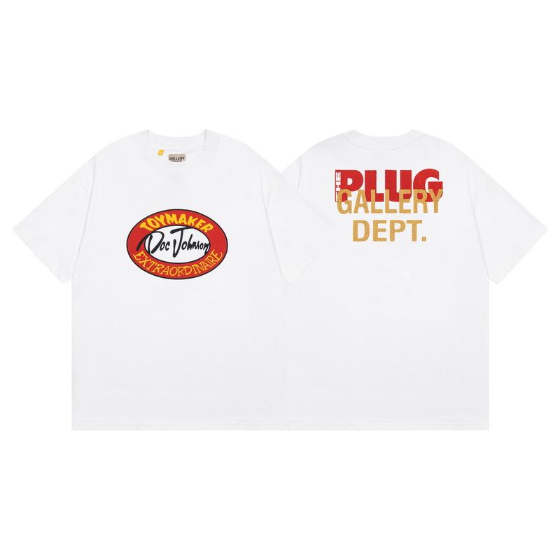 Wholesale GALLERY DEPT washed old short-sleeved beauty tide retro skull print couple loose T-shirt summer
