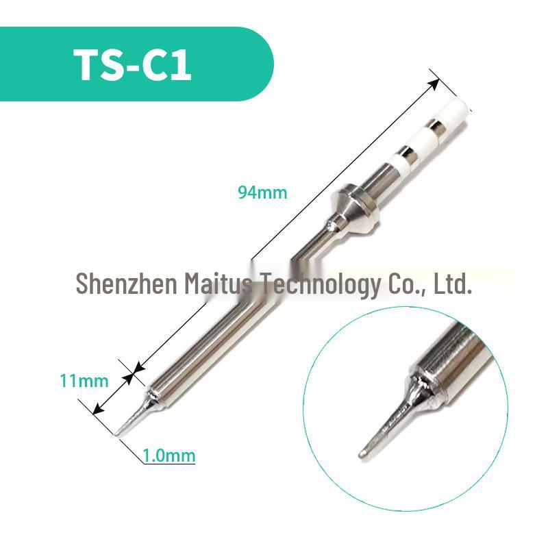 TS100 Eco-Friendly Lead-Free Soldering Iron Tips - Universal Pointed, Knife, and Bevel Shapes