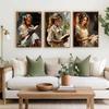 Vintage Read Elegant Girl Book Lovers Poster Women Portrait Oil Painting On Canvas Painting Wall Art Picture for Room Home Decor