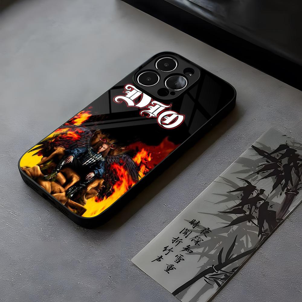 Dios Heavy Metal Phone Case Tempered Glass For IPhone 17 13 14 16 12 15 11 Pro Max Plus Mini X XR SE2020 Coque