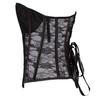 European and American court corsets, tight fitting corsets, semi transparent cups, shapewear, black and white lace, summer breathability