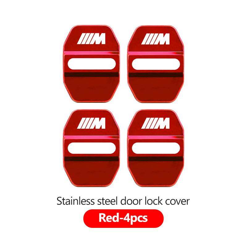 4pcs Car Car Door Lock Cover Stainless Steel Protection Case For BMW M 1 3 4 5 6 7 Series X1 X3 X4 X5 G20 G38 F48 E36 E39