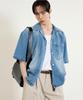 Tienjiti Vintage Denim Over Shirt (Washed Blue) Tnsh5E204B2