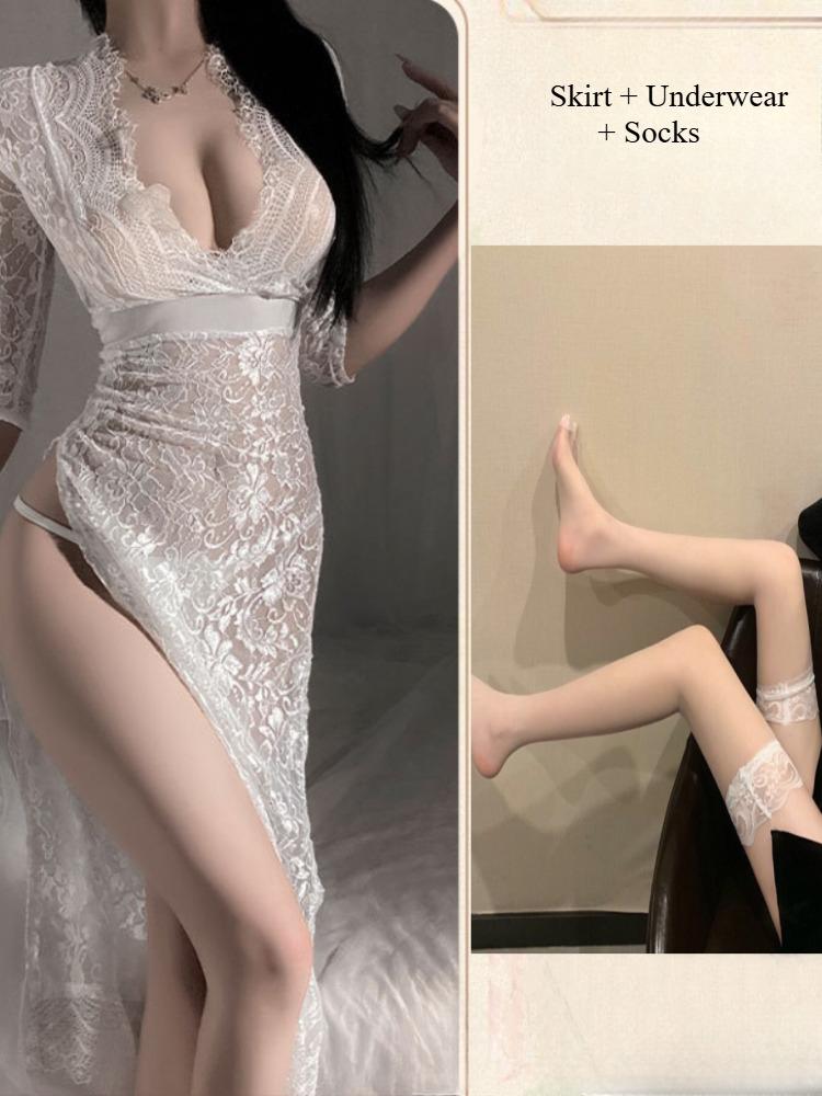 Bridal Sexy Underwear New Year Princess Costumes Exotic Wedding Dress Roleplay Christmas Spaghetti Strap Sex Outfit Plus Apparel