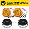 2PCS Universal Amber LED Watermelon Light Side Marker Turn Signal Light Lamp