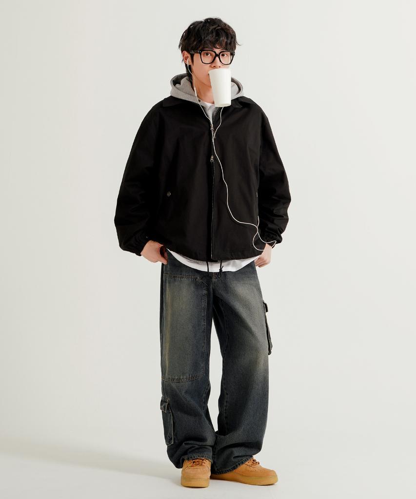 Wv Project Duff Oxford Cotton Jacket Black Jiot7773