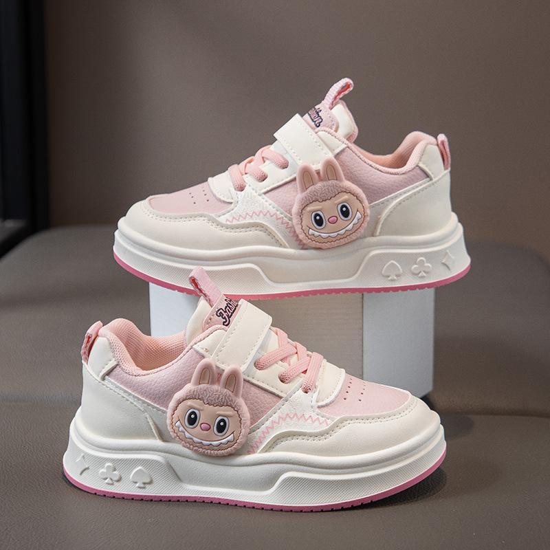 Girls Cartoon Sports Shoes Fashion Running Shoes 2025 Autumn New Middle-aged and Older Children's Soft-soled Casual Shoes Children's Board Shoes