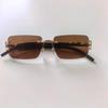 Latest Men Frameless Square Sunglasses Fashionable Women Leopard Decorative Sun Eyeglasses Outdoor Use Anti And Anti Glare Glasses UV400