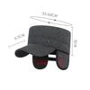 Men's Winter Hat Middle-Aged and Elderly Cold-Proof Warm Flat Top Hat Cashmere Ear Protection Cotton Hat