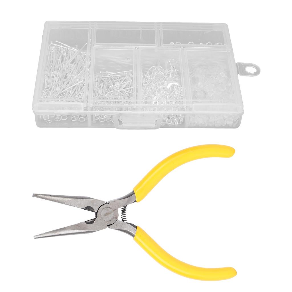 Jewelry Making Kit Alloy DIY Jewelry Accessories with Needle Nose Plier for Earring Pendant