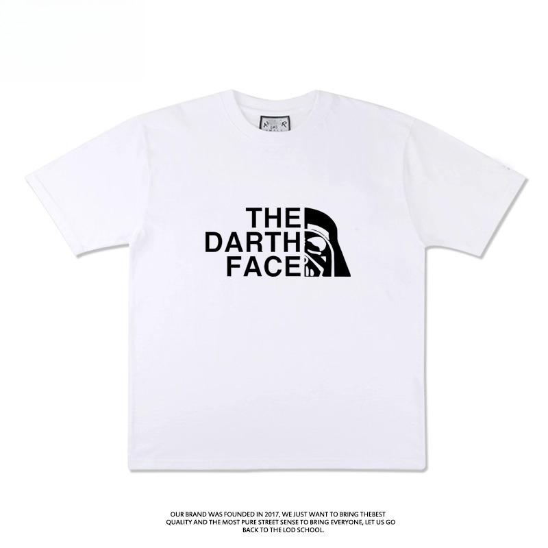 

THE DARTH FACE Star Wars Fun Short Sleeve T-shirt Summer Pure Cotton Half Sleeve Trendy Niche Design 4XL