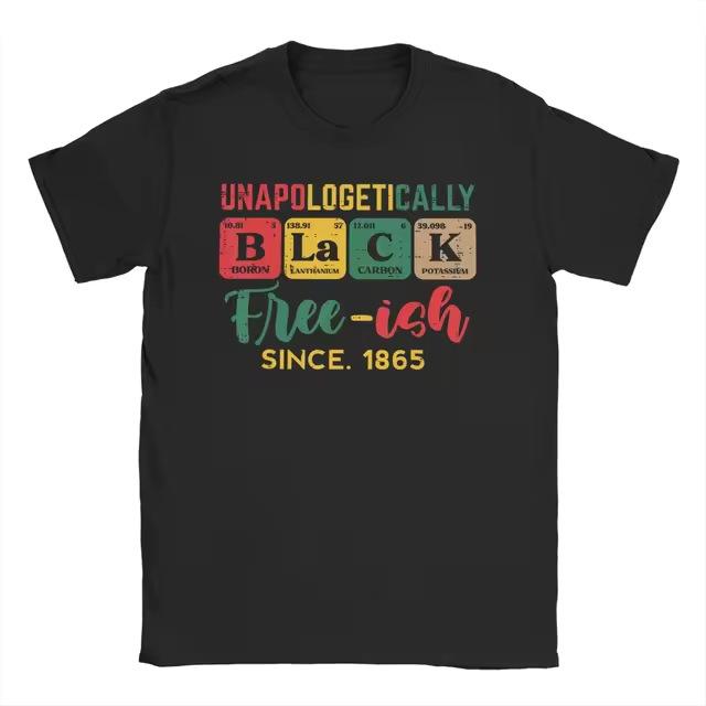 Cross-border European and American Trend Festival Graphic T-shirt Men's and Women's Clothing T-shirt Black I Am Monthly, Men's Short-sleeved T-shirt