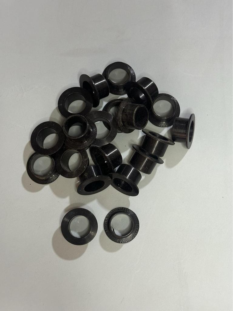 Xizhuo Punching Machine Accessories: Turbine Worm Gear, Rubber Roller, Bracket, and Brush Holder.