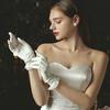 Evening Short Gloves Frill White for Wedding Proms for Women and Girls 1920s Theme Musical Operas Dancing