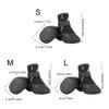 4pcs Soft Bottom Dogs Shoes Warm Fleece Puppies Pet Shoes Rain Shoes Footwear for Cold Weather Comfortable