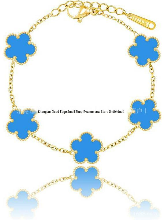 Браслет-клевер с покрытием из 18-каратного золота и перламутром 18K