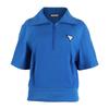 A Wave Women'S Big Collar Zip-Up T-Shirt Blue