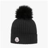 Moncler Pom Pom Beanie Logo Patch 3b00007 M1131 999