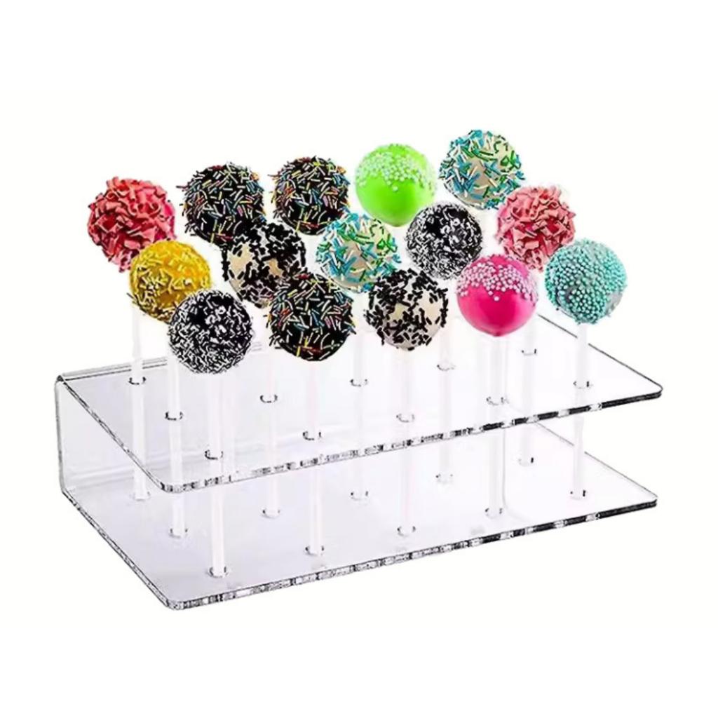 Cake Popping  Stand Lollipop Display Holder,Acrylic Clear Cake Popping Stand For Dessert Table Weddings Baby Showers Birthday Parties,Candy Decorative