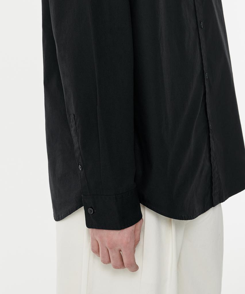 MUSINSA STANDARD Relaxed Washed Poplin Shirt [Black]
