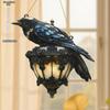 1pc Acrylic Raven & Lantern Hanging Decor Halloween Themed Bird Shape Window Ornaments Art Wall & Window Pendant, Four Seasons Decoration