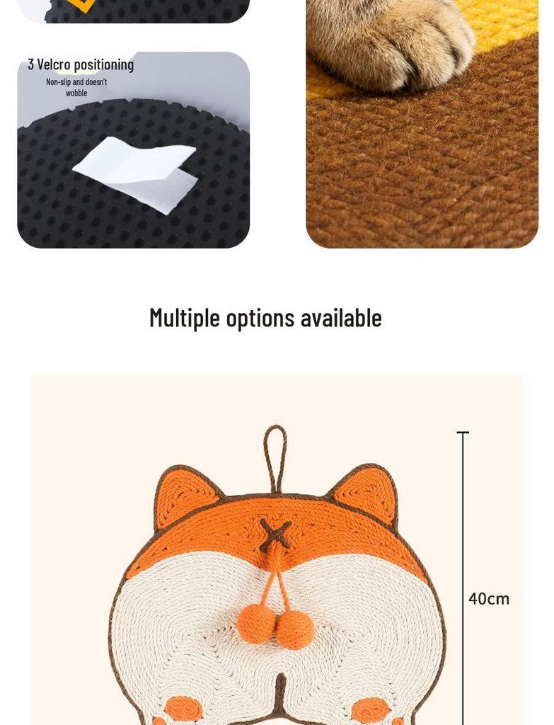 Wall-Mounted Sisal Cat Scratching & Sleeping Mat