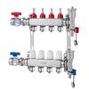 4-Strang Flächenheizungsverteiler 1/2" PEX-Rohr Fußbodenheizungsverteiler-Set