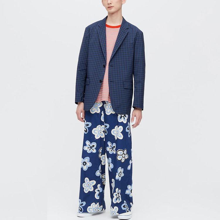 Uniqlo x MARNI Easy Wide Fit Flower Pants (Asia Sizing) Blue Unisex Streetwear 451304-68