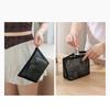 Black Mesh Toiletry Bags for Women Travel Makeup Bag Small Large Case Organizer Cosmetic Cases Toiletries Storage Handbag Pouch