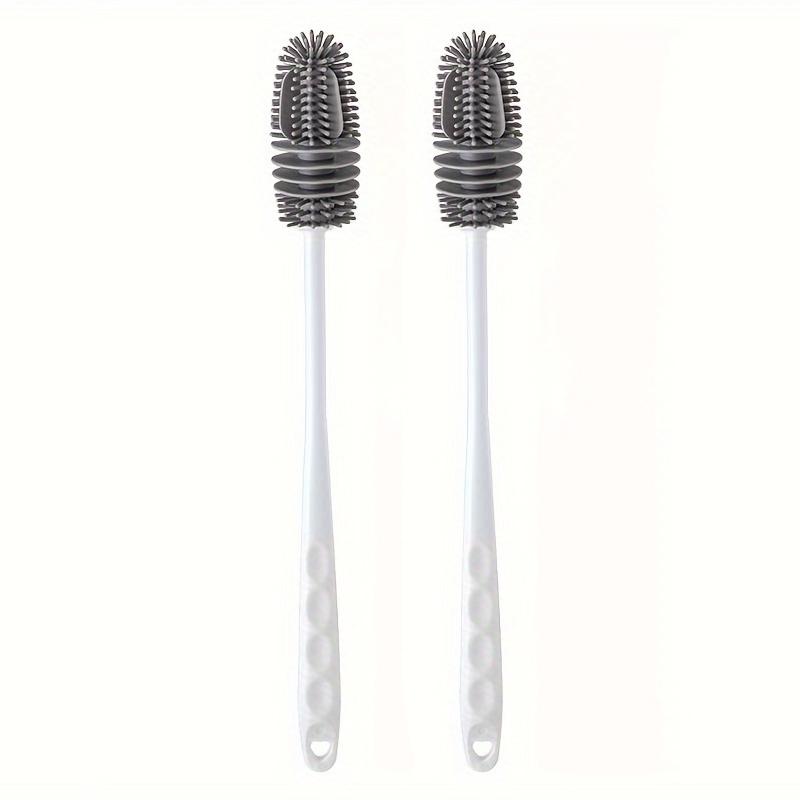 Silicone Cup Brush Milk Bottle Cleaning Brush Long Handle Water Bottles Cleaner Glass Cup Cleaning Brush Kitchen Cleaning Tools