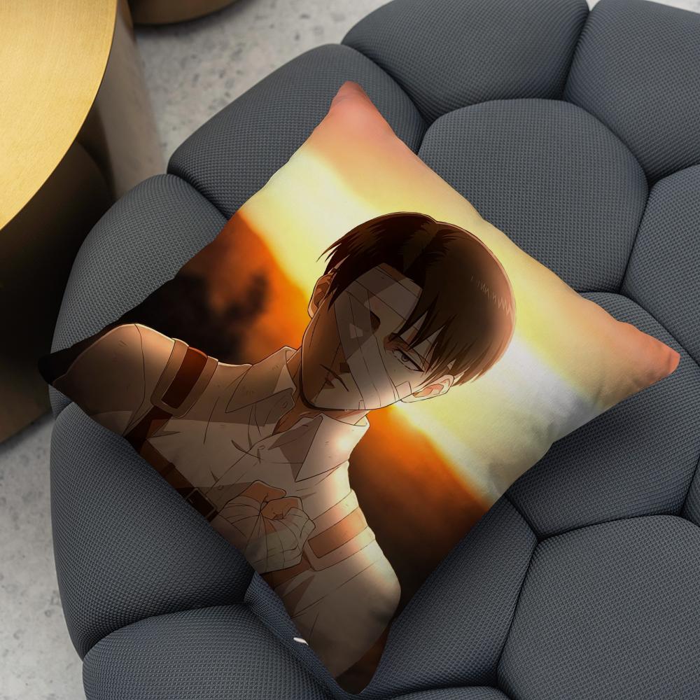 Levi Ackerman Attack On Titan Anime Cushion Cover 2-in-1 Reversible Plush Pillow Cover | Car/Sofa/Bed | Perfect Gift