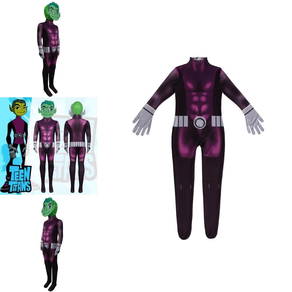 Halloween Teen Titans Anime Characters Cosplay Jumpsuit For Kids And Teens