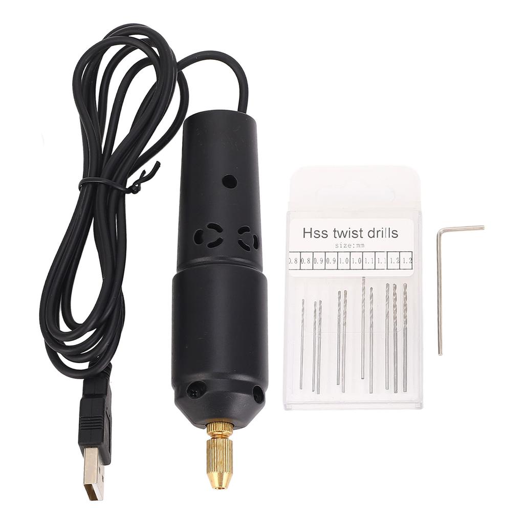 Pin Vise Hand Drill USB Electric Micro Drill for Plastic Resin Wood Jewelry Making 5V 2A