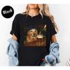 2026 Sommer Spaß Golden Retriever trinkt Bier T-Shirt, Hund Emoji Muster T-Shirt, Lustiges und Neues T-Shirt Gothic Baumwolle Übergroße T-Shirts