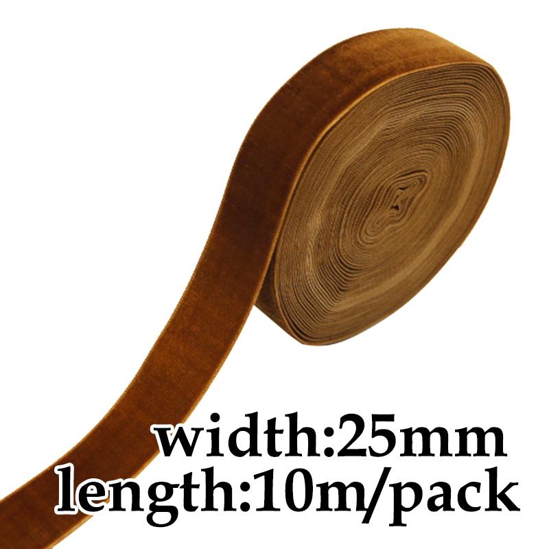 (10 Meters/roll) 25mm Velvet Ribbon Wholesale Gift Wrapping Decoration Christmas Lace Ribbons Handmade Holiday Party Decoration