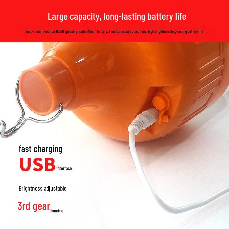 Portable Waterproof Night Market Lamp - Long Battery Life & Emergency Charging