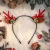 Christmas Elf Antler Bell Headband - Festive Cartoon Fairy Style for Holiday Parties