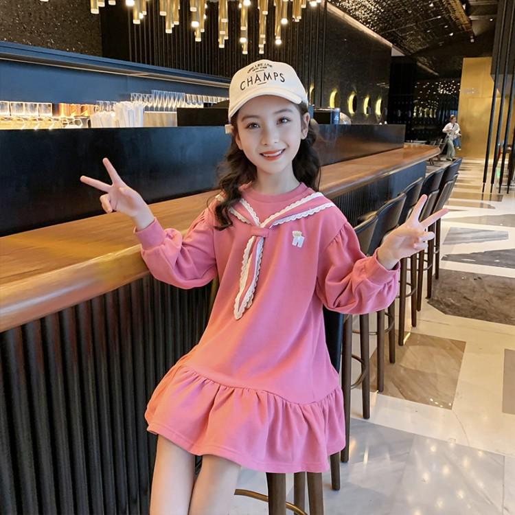 Rochie elegantă cu mânecă lungă pentru fete, model 2024, pentru primăvară și toamnă