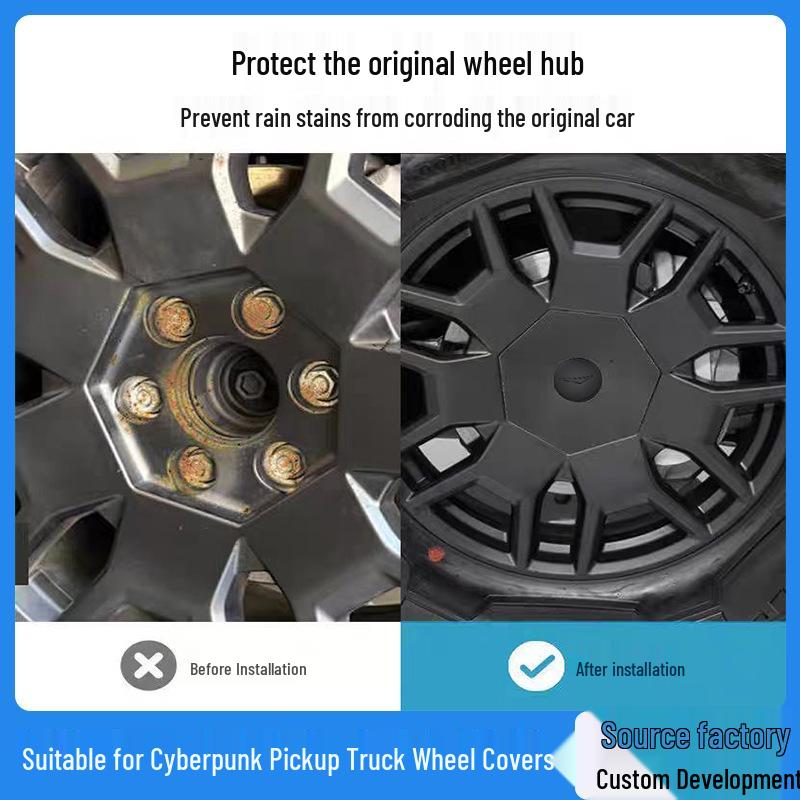 2024 Tesla Cybertruck Wheel Hub Center Cap - Anti-Scratch Design