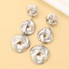 Drop Twisted Knot Exaggerate Vintage Earrings For Women Thick Metal Big Earrings For Women Banquet Party Gifts